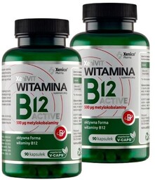 Zestaw suplementów XeniVIT Witamina B12 Active, 2x90 kapsułek