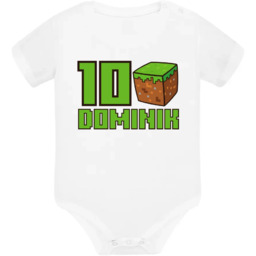 Urodzinowe body z imieniem dla fanów minecraft -