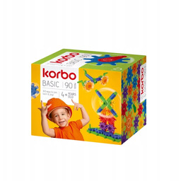 Klocki Basic, 90 elementów. Korbo