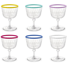 H&H, Zestaw 12 kieliszków akrylowych, przezroczyste, 25 ml