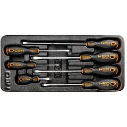 Wkrętaki płaskie Neo Tools 7 szt. stal S2