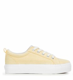 Damskie sneakersy na platformie żółte
