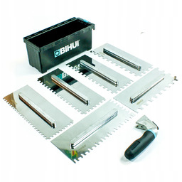 Bihui Zestaw Glazurniczy 6x Paca Zębata Grzebień