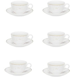 AMBITION Serwis kawowy porcelanowy Aurelia 6 osób (12