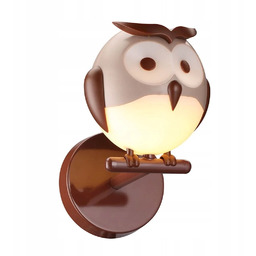 Kinkiet Milagro Owl 1x20W G9 Brązowy/Biały IP20