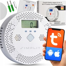 Czujnik Czadu Detektor Tlenku Węgla Co WiFi Tuya