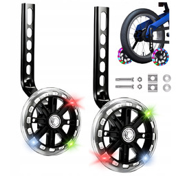 Kółka Boczne do Roweru Dziecięcego Podporowe LED RGB