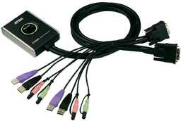 Przełącznik KVM 2x DVI + USB CS-682