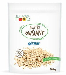 PŁATKI OWSIANE GÓRSKIE BEZGLUTENOWE 500 G - DENVER