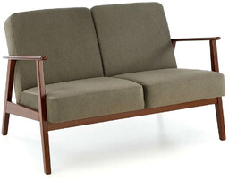 Elior Oliwkowa drewniana sofa tapicerowana - Conti 4X