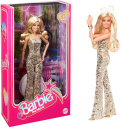 Lalka Barbie, złoty kombinezon Mattel