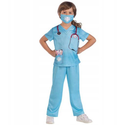 Strój pani Lekarz doktor Kitel z nadrukiem 128-140
