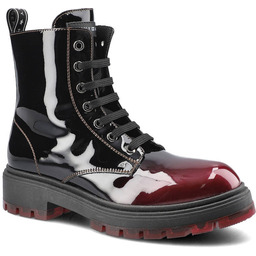 Bordowe Botki Tommy Hilfiger Damskie Stylowe Buty