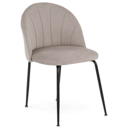 Krzesło tapicerowane DC-2139 ciemny beż welur noga czarna