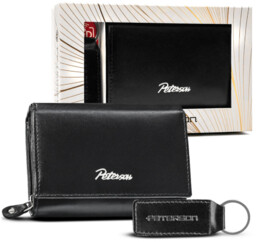 Zestaw prezentowy: pojemny portfel damski i brelok ze