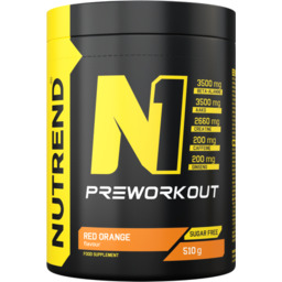 Nutrend N1 Pre-Workout 510 g krwista pomarańcza