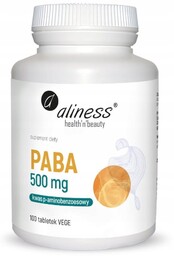 PABA 500 mg kwas p-aminobenzoesowy suplement diety 100