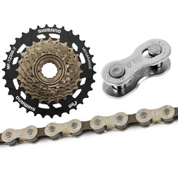 Shimano Zestaw Wolnobieg nakręcany MF-TZ500 MEGARANGE 7 rz.
