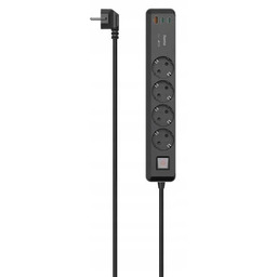 Listwa zasilająca Hama 4gn Schuko 1,4M, 2xUSB C/a,