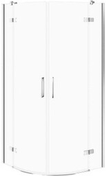 CERSANIT Kabina prysznicowa półokrągła JOTA 90x90 chrom, szkło