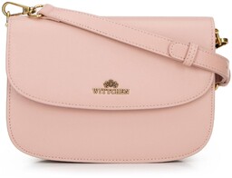Damska crossbody ze skóry naturalnej różowa