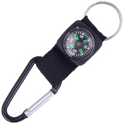 Karabińczyk z kompasem Martinez Albainox Black Aluminium (09896-BK)