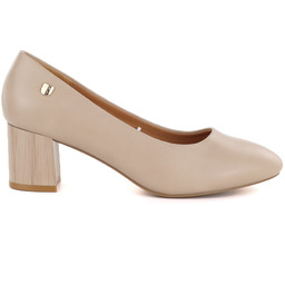 Czółenka damskie na słupku coffe Sergio Leone PB404