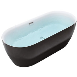 Wanna wolnostojąca czarno-biała 150 cm Cesana Hydrosan _________WYSYŁKA