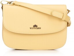 Damska crossbody ze skóry naturalnej żółta