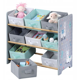 Regał dziecięcy z koszami Alpaka 65 x 20