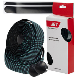 Owijka kierownicy szosowej JET A-633 2,5mm, czarno-błękitna, silikon