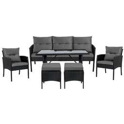 Zestaw mebli ogrodowych z technorattanu sofa, stół, krzesła,