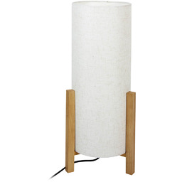 Italux Ones TB-85930-L-WH-WO lampa stołowa klasyczna, biała lniana,