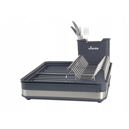 Suszarka Do Naczyń Z Ociekaczem Vileda Szara Duża