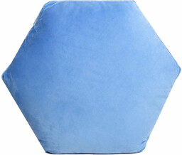 Domarex Poduszka Shape 38x42x12 sześciokąt bryła niebieska pluszowa