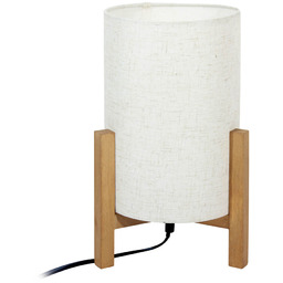 Italux Ones TB-85930-M-WH-WO lampa stołowa klasyczna, biała lniana,