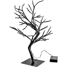 H&h drzewo led czarny cm45