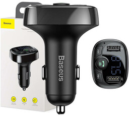 Transmiter FM Baseus T-typed S-09A Bluetooth 2xUSB microSD