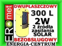 Bojler ERMET 300L SOLAR pionowy bez skaju DWUPŁASZCZOWY