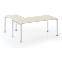 Narożne biurko PRIMO SQUARE, 180x180 cm, brzoza