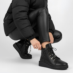 Filippo Czarne Botki Modne Buty Damskie