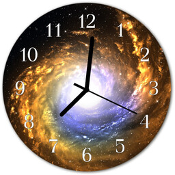 Zegar szklany okrągły Kosmos