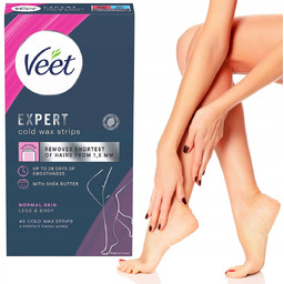 Zimne PLASTRY do Depilacji NÓG Veet Expert Cold