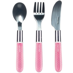 CANPOL BABIES Zestaw sztućców 9/477 Różowy (3 elementy)