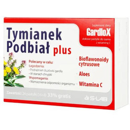 Gardlox Tymianek i Podbiał plus, 24 past.