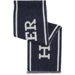 Szalik Tommy Hilfiger Monotype Scarf AM0AM11738 Granatowy