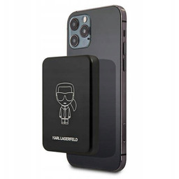 Powerbank indukcyjny 3000mAh MagSafe Karl Lagerfeld (klpbmsoibk) czarny