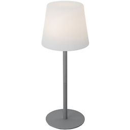 Lampa stołowa szara, ładowalna, z diodą LED
