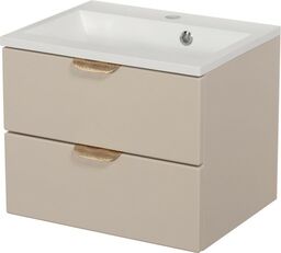Szafka łazienkowa piaskowa 50 cm MAGNOLIA z umywalką