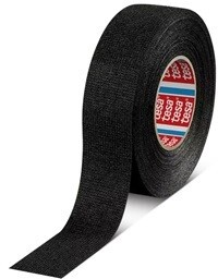 Tesa 51608, czarny fleece PET taśma, 19 mm